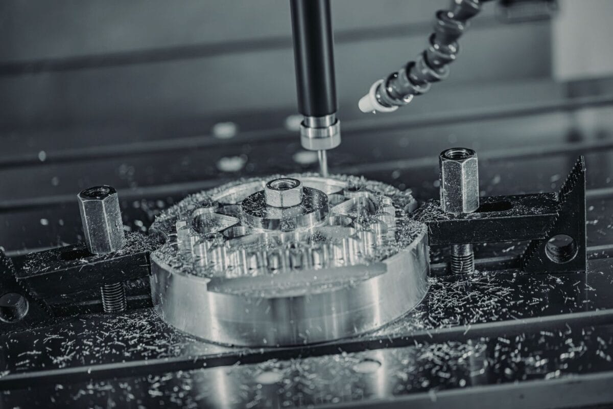 CNC Fräse in Aktion.